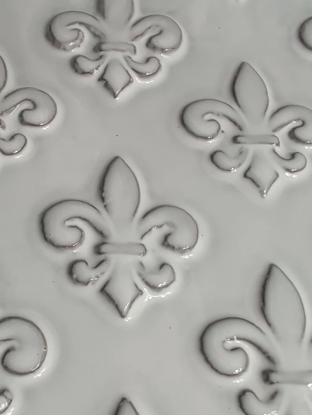 Mud Pie Fleur-de-lis Plate And Dip Bowl
